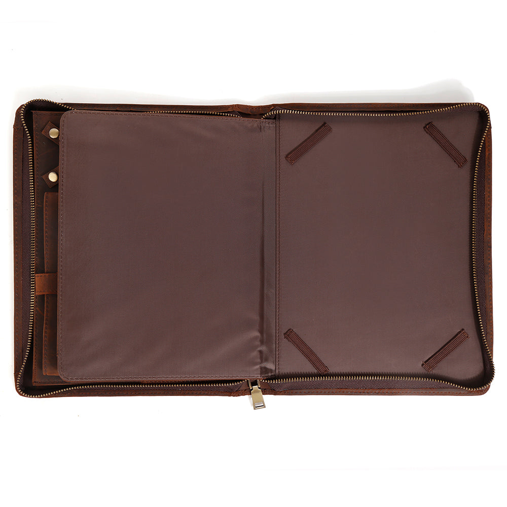Coffee zip travel business portfolio empty tablet compartment