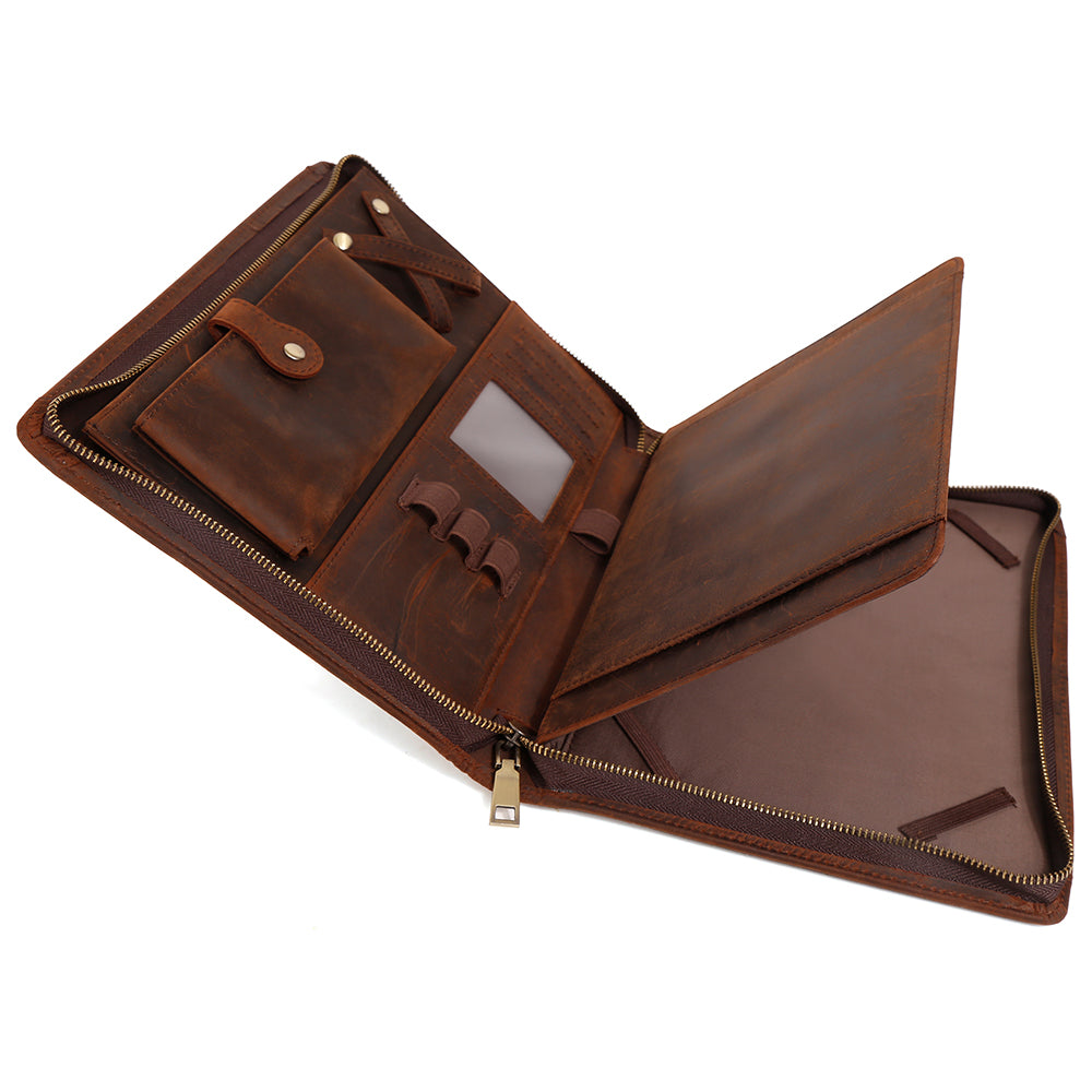 Coffee zip travel business portfolio interior organizer view