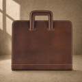 Coffee zip business travel portfolio raised handle front view