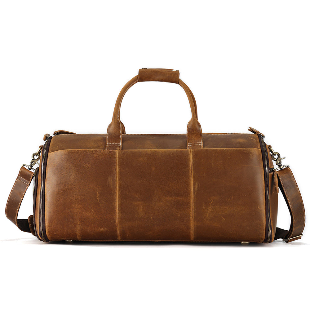 Front product view of The Foundry Classic Leather Weekender