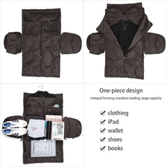 Leather Garment Weekender Duffle Bag