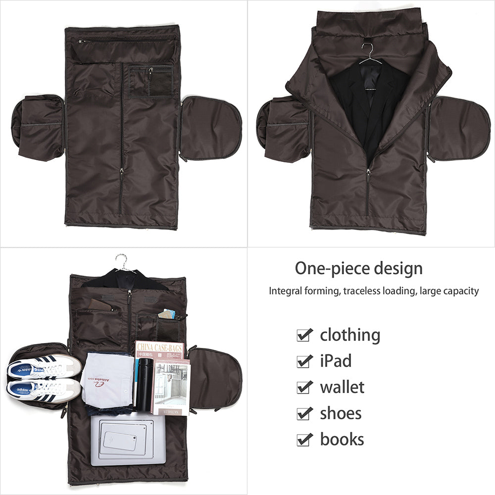 Leather Garment Weekender Duffle Bag