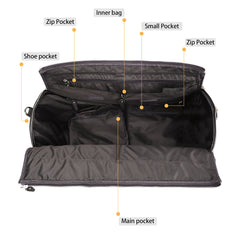 Leather Garment Weekender Duffle Bag
