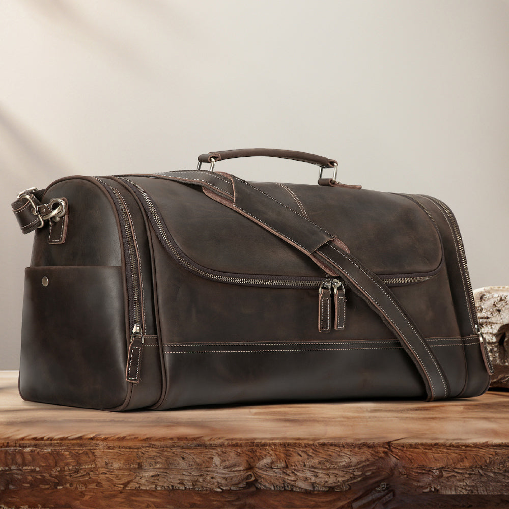 Additional product view of The Porter Multi-Pocket Leather Duffle