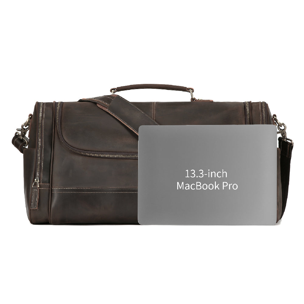 Additional product view of The Porter Multi-Pocket Leather Duffle