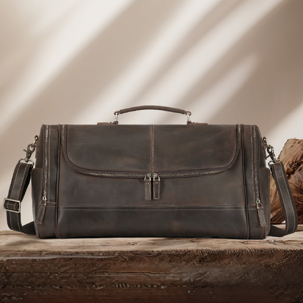 Additional product view of The Porter Multi-Pocket Leather Duffle