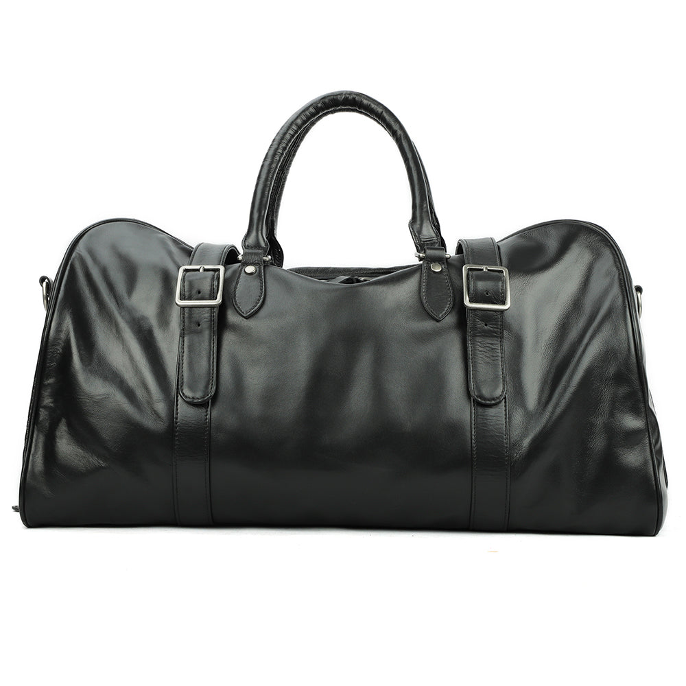 Front product view of The Grand Soft Leather Weekender