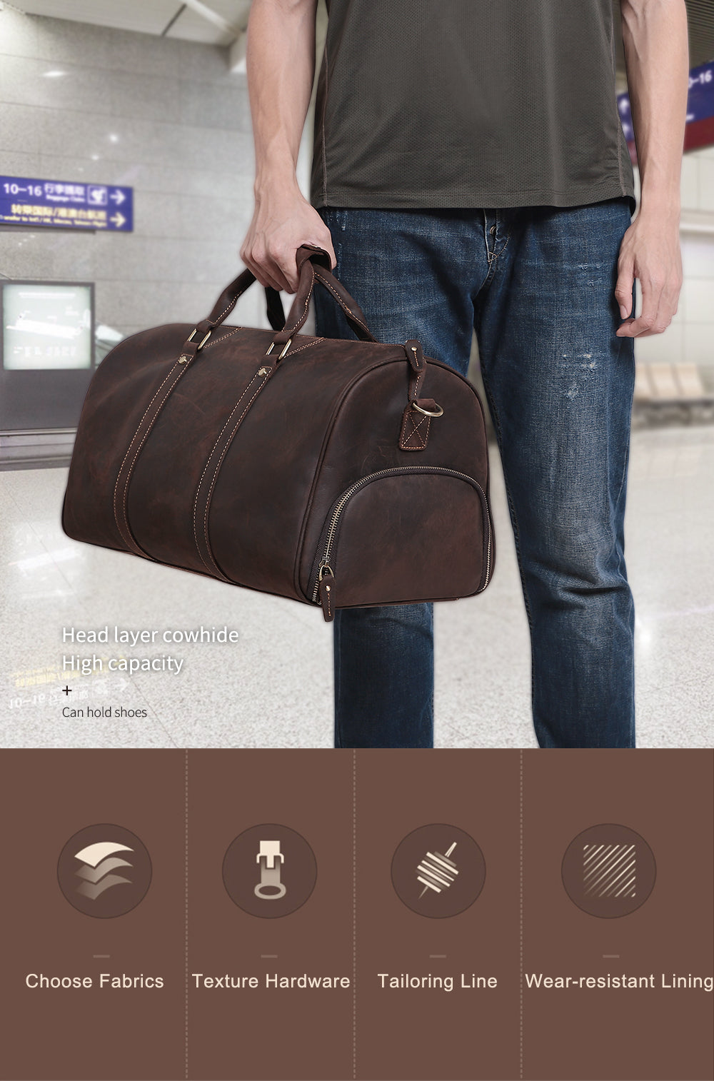 Additional product view of The Transit Slim Leather Travel Bag