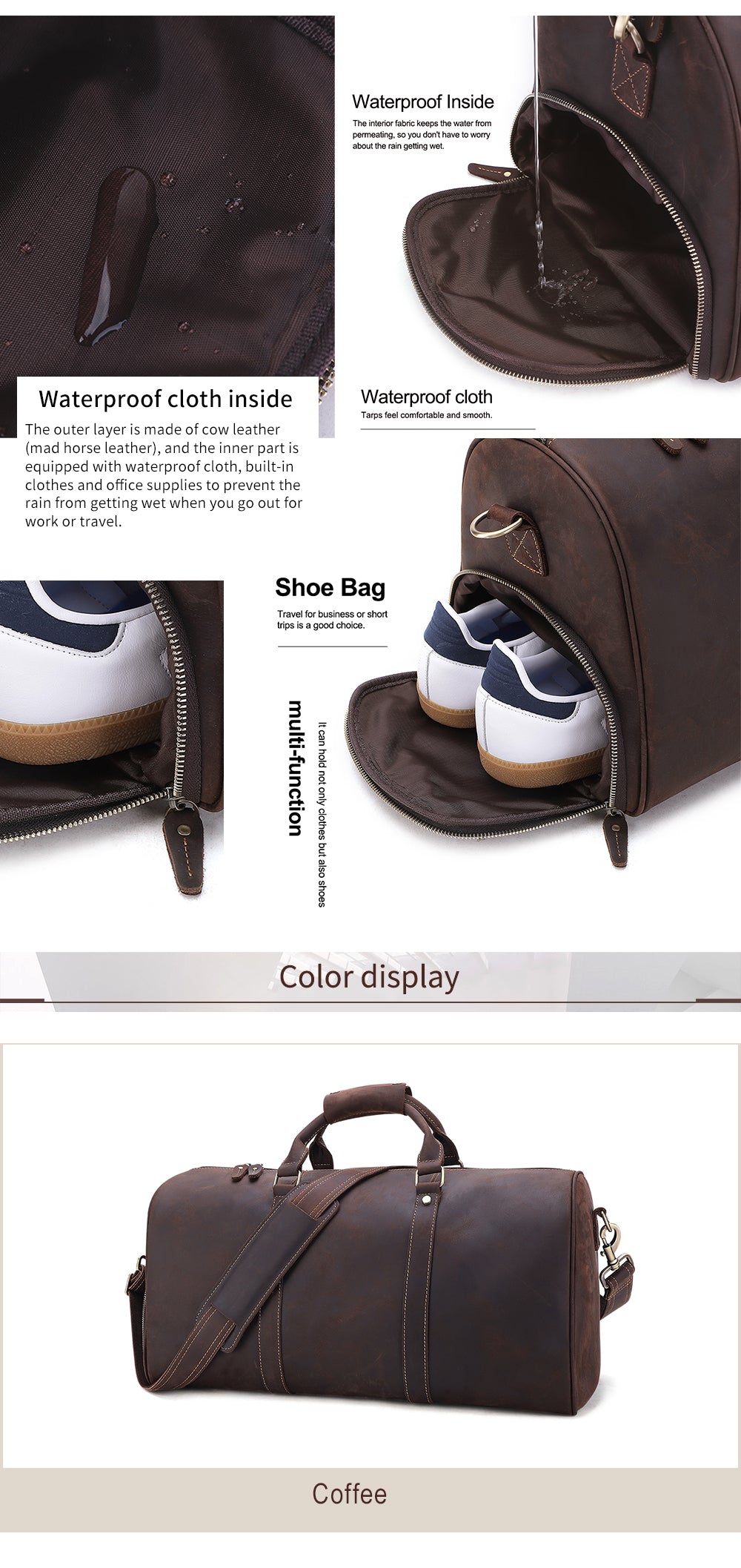 Additional product view of The Transit Slim Leather Travel Bag