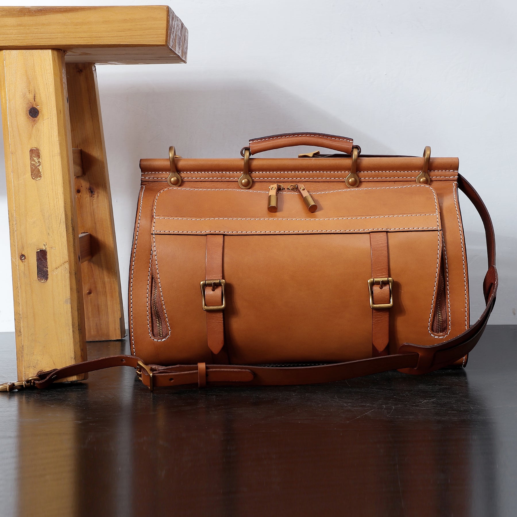 Additional product view of The Attache Structured Leather Duffle