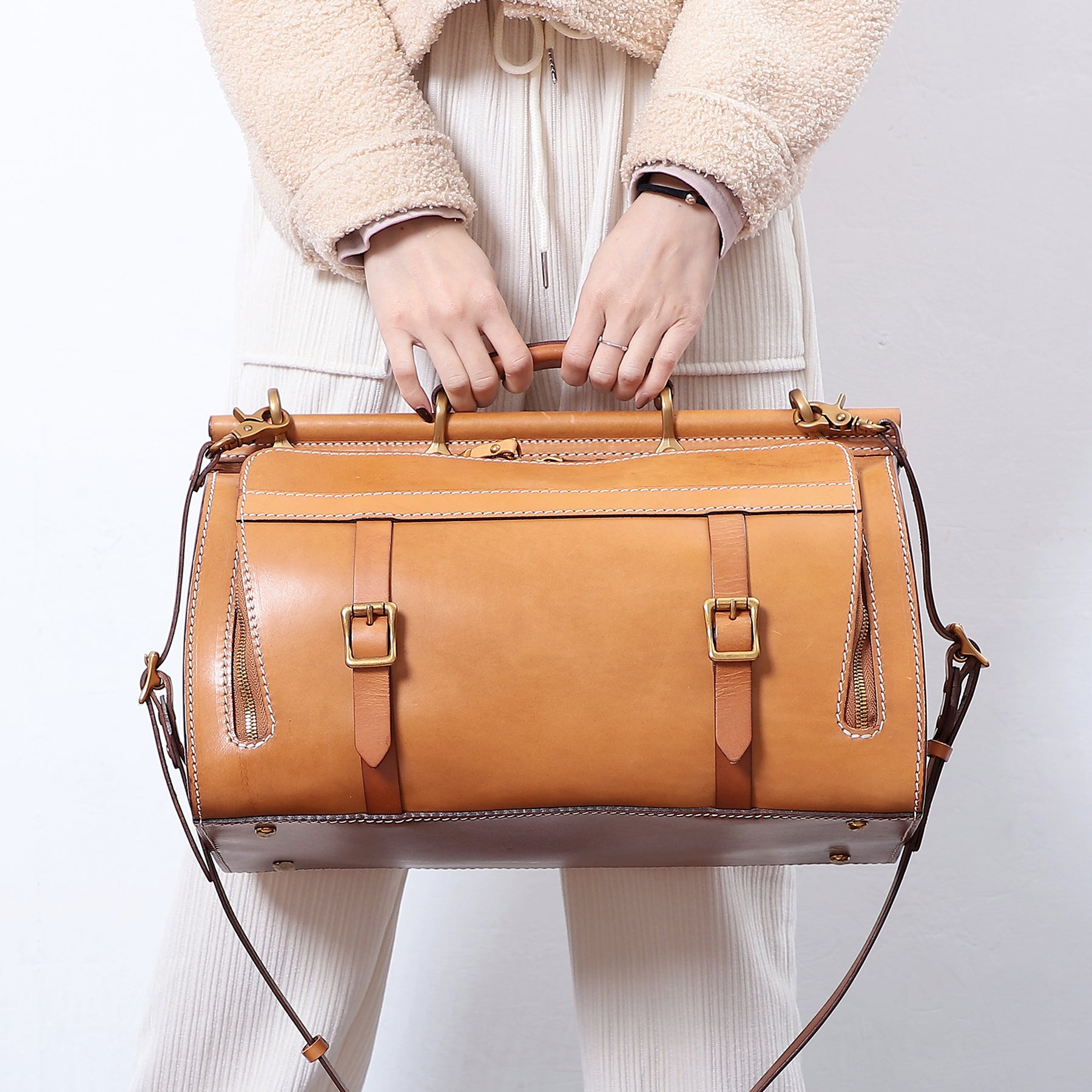 Additional product view of The Attache Structured Leather Duffle