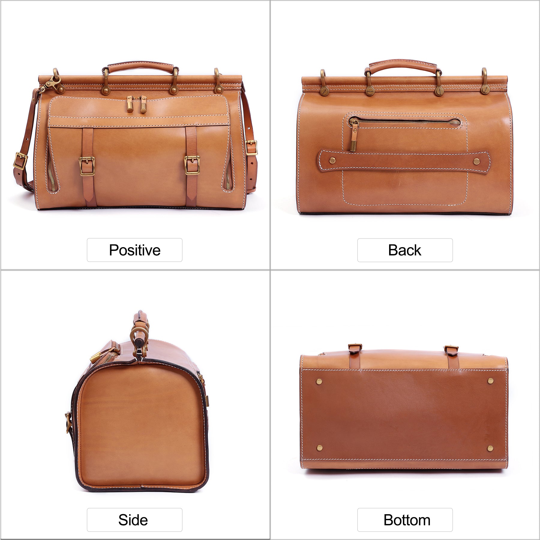 Additional product view of The Attache Structured Leather Duffle
