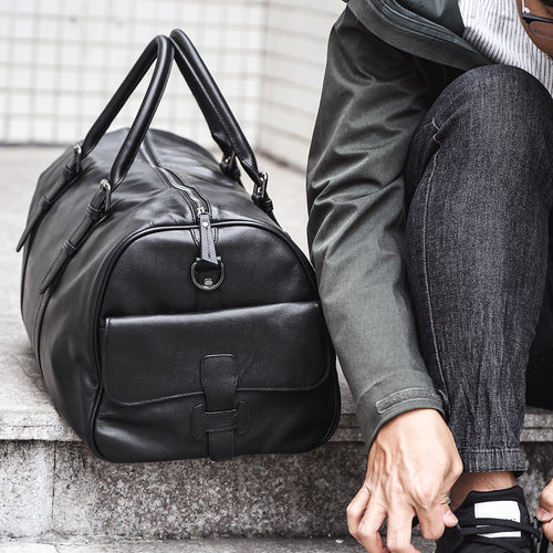 Additional product view of The Expedition Black Leather Weekender