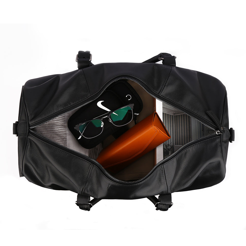 Additional product view of The Expedition Black Leather Weekender