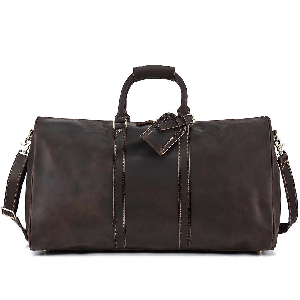 Front product view of The Reserve Slim Leather Weekender