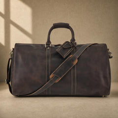 The Meridian Brown Leather Weekender