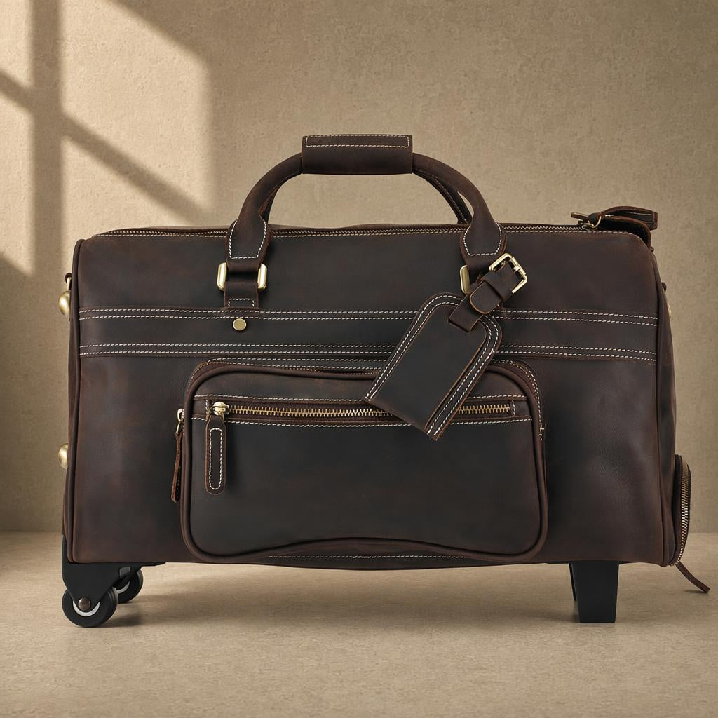 The Executive Rolling Leather Duffle