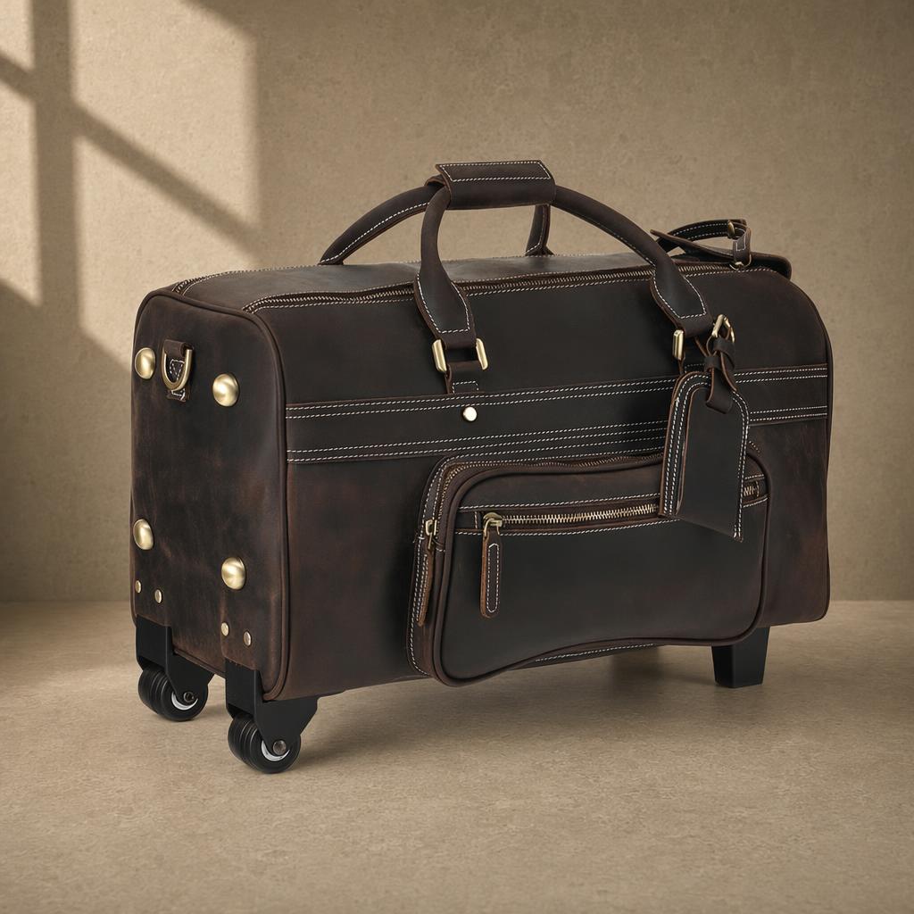 The Executive Rolling Leather Duffle