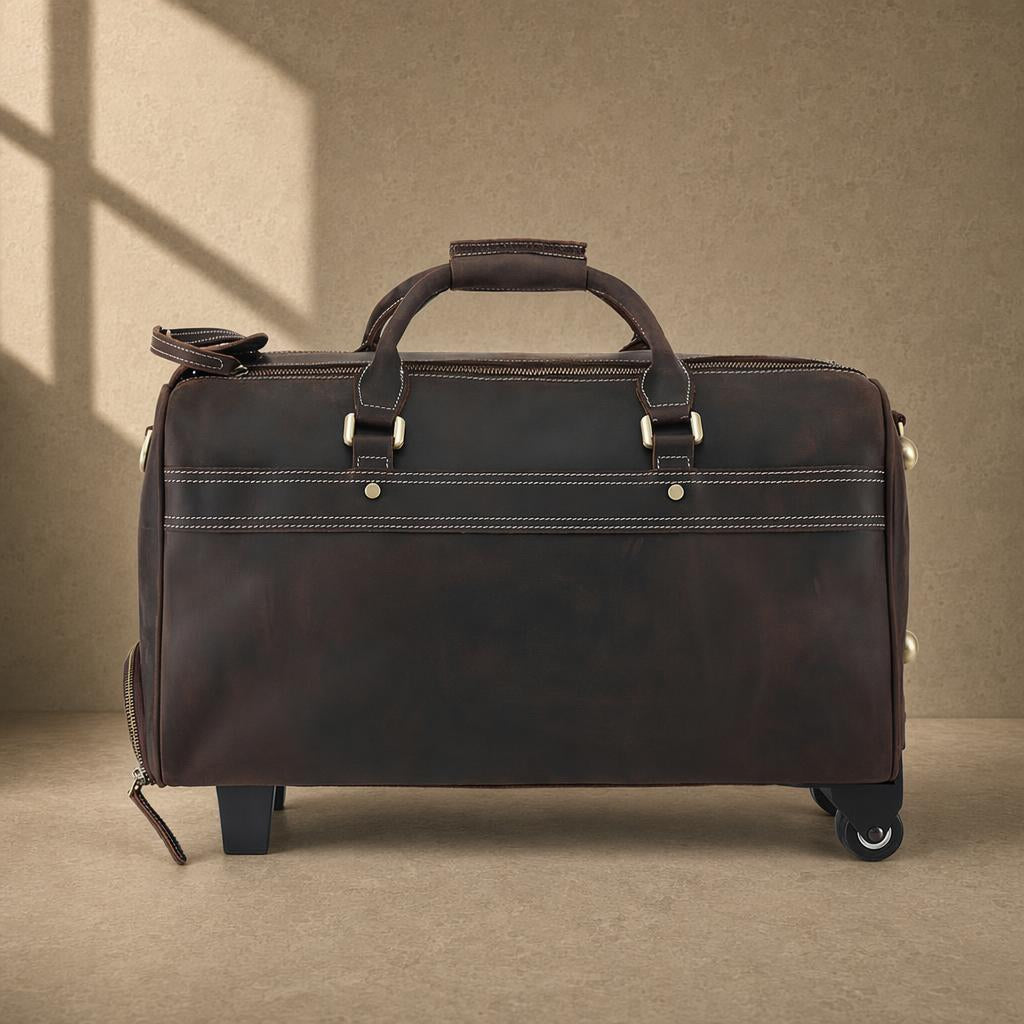 The Executive Rolling Leather Duffle