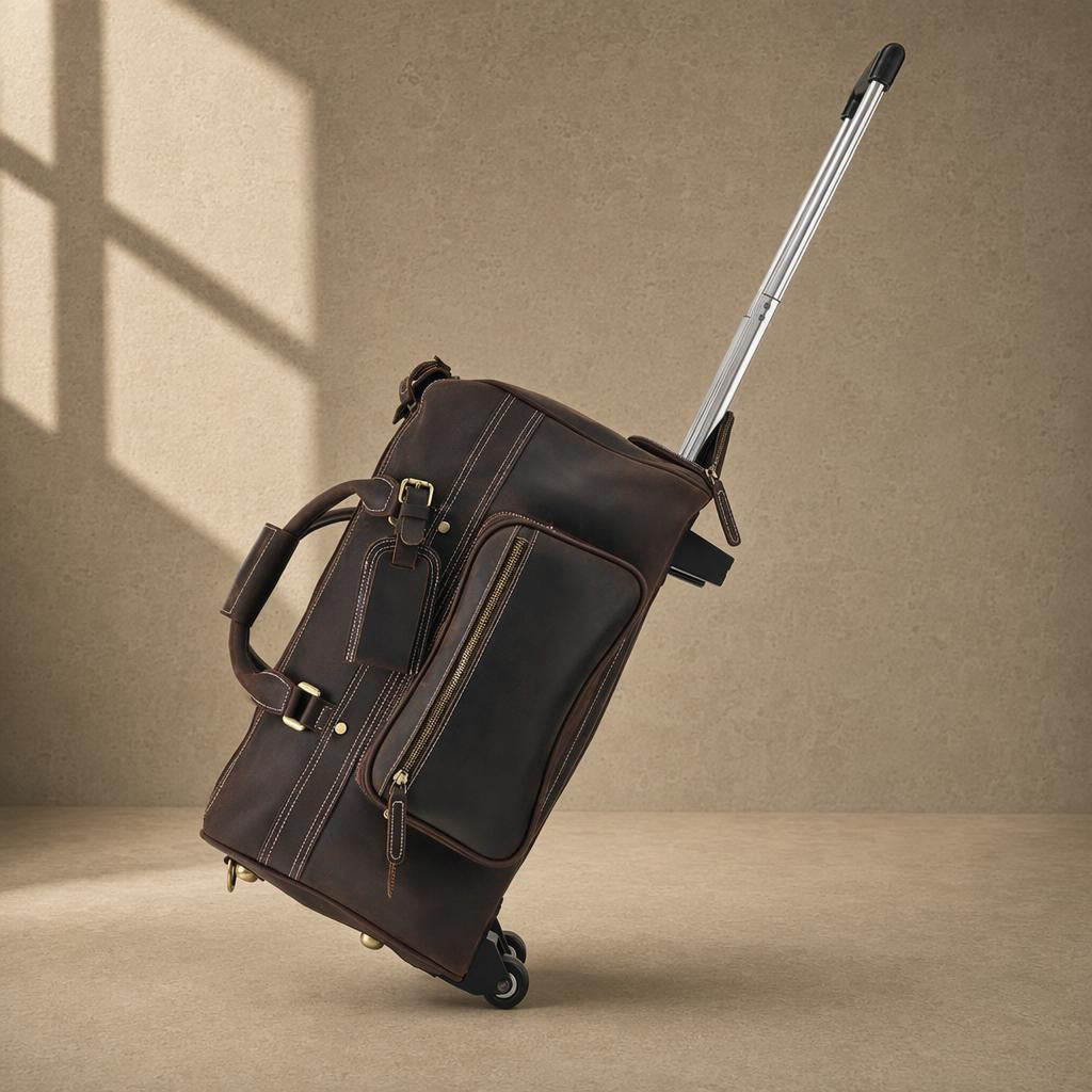 The Executive Rolling Leather Duffle