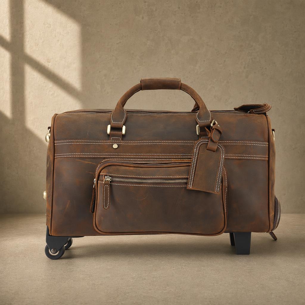 The Executive Rolling Leather Duffle