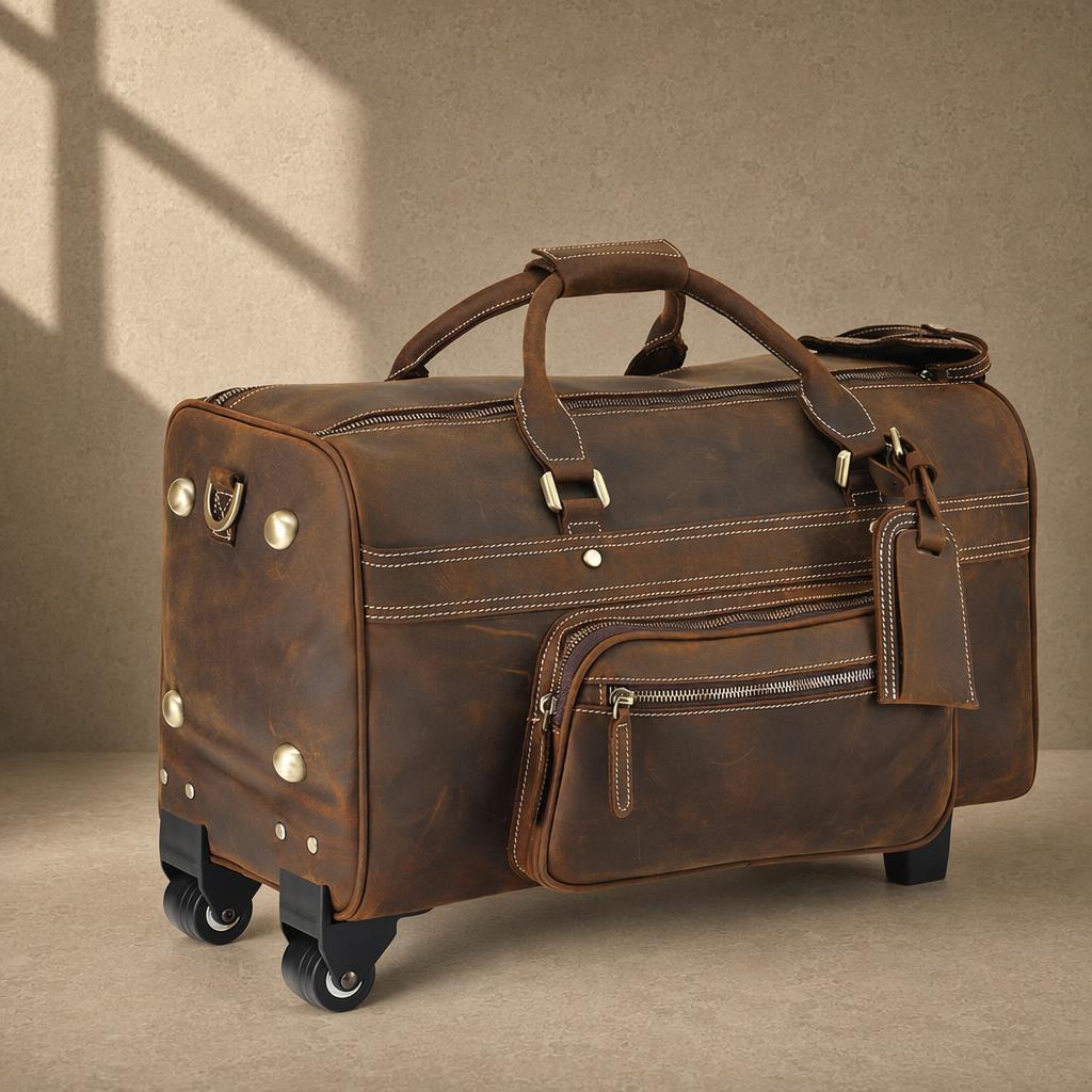 The Executive Rolling Leather Duffle