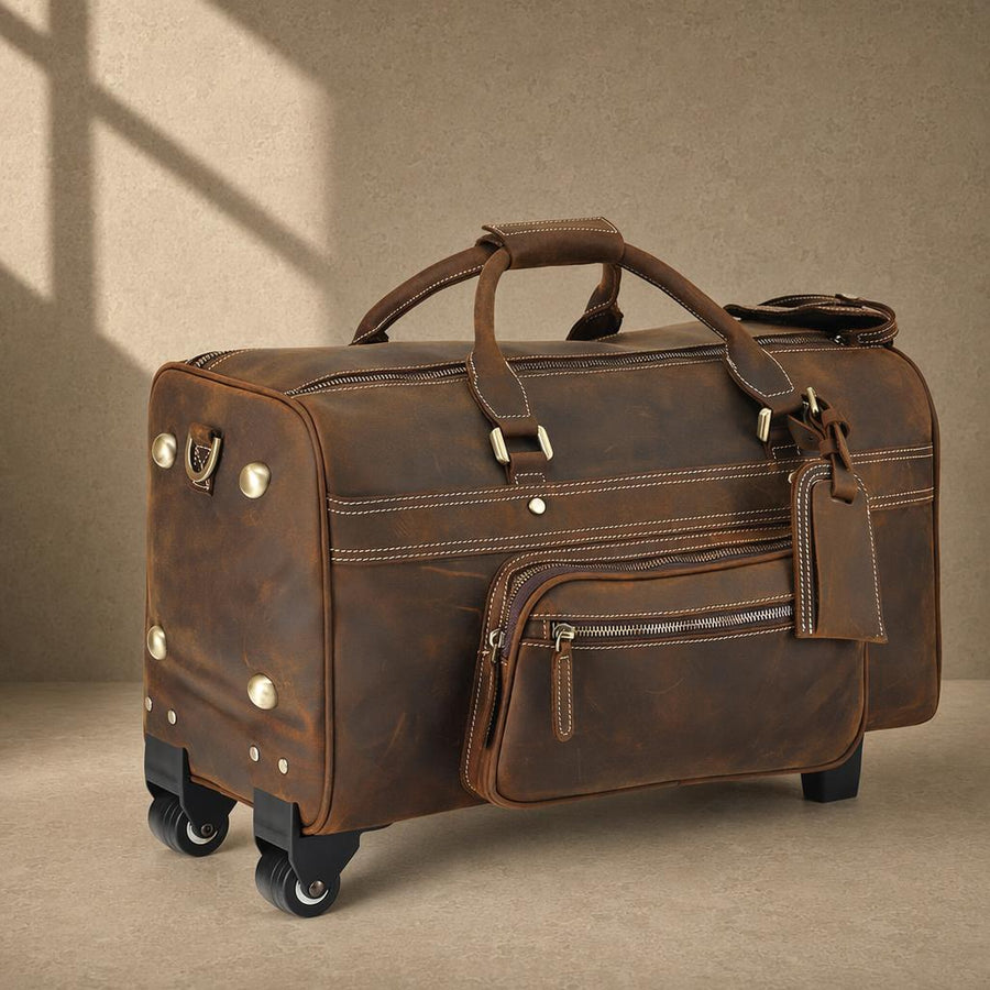 The Executive Rolling Leather Duffle