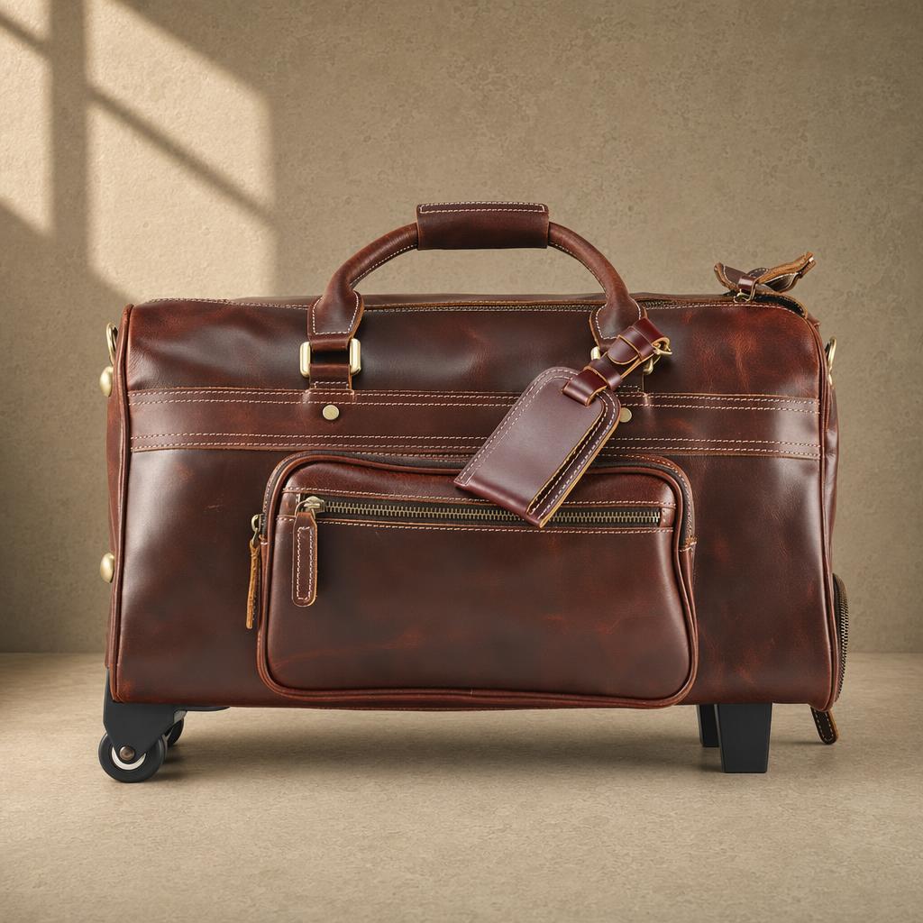 The Executive Rolling Leather Duffle