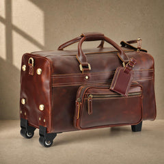 The Executive Rolling Leather Duffle