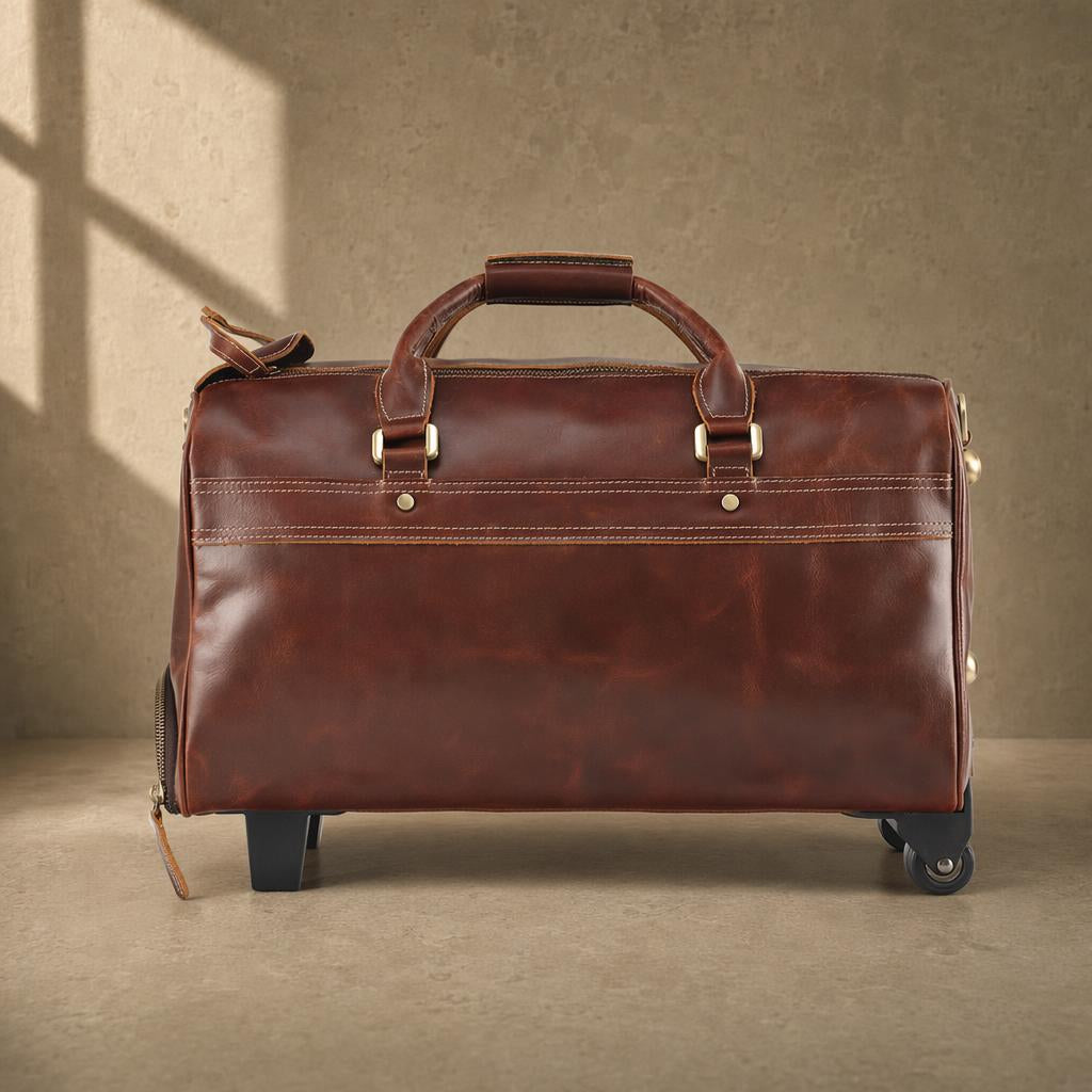 The Executive Rolling Leather Duffle