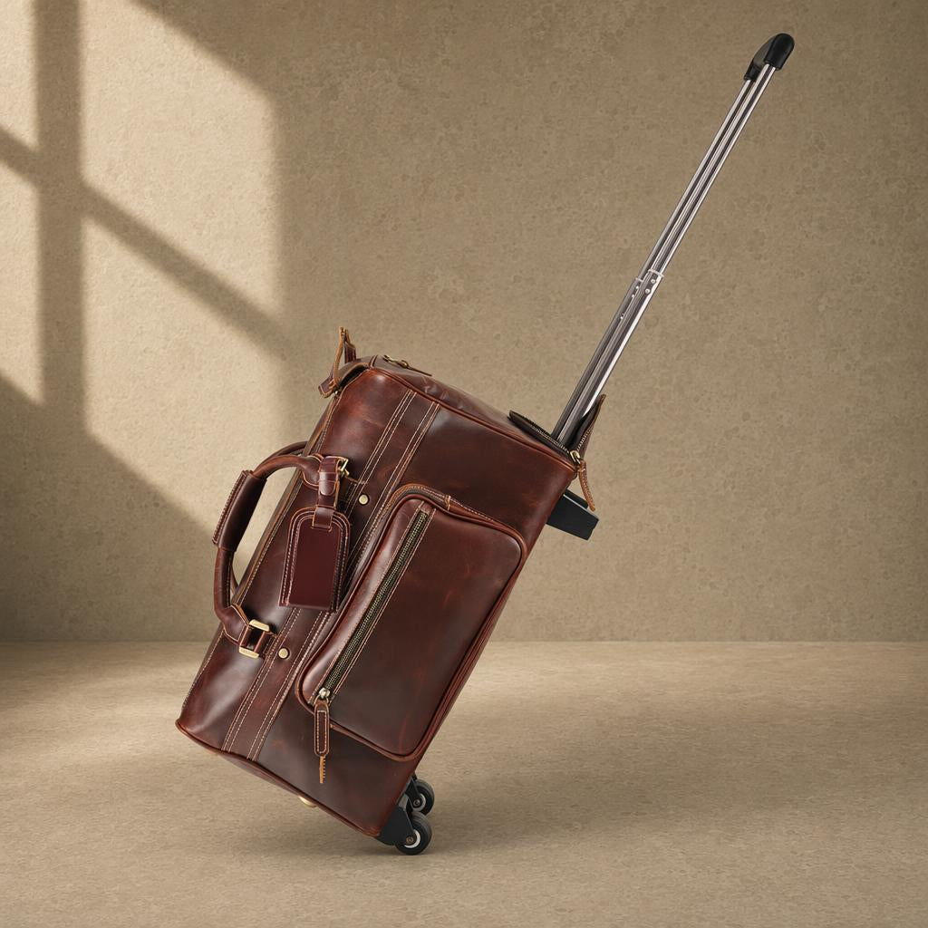 The Executive Rolling Leather Duffle