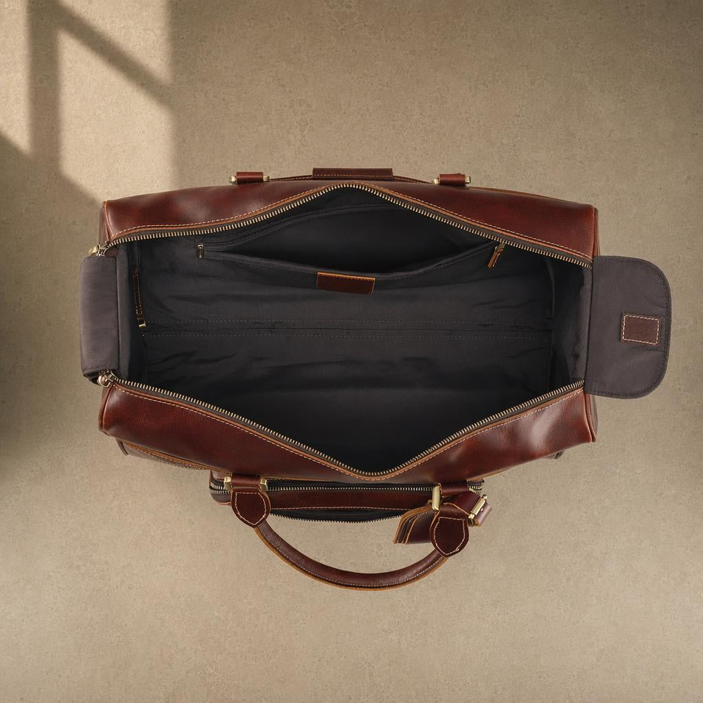 The Executive Rolling Leather Duffle