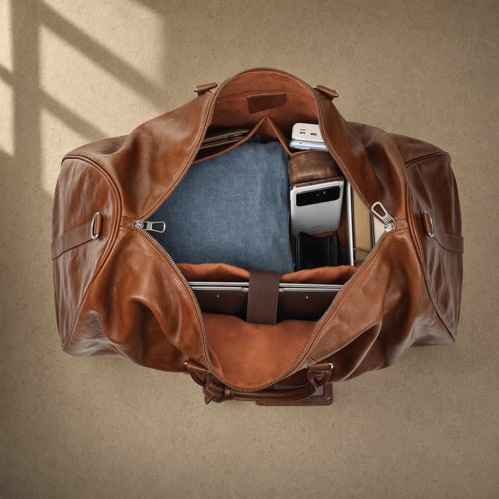 The Expedition Leather Travel Duffle