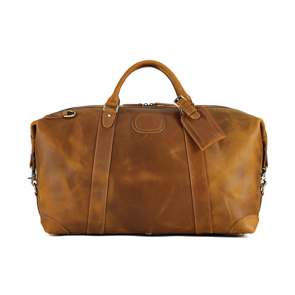 Additional product view of The Trailhead Tan Leather Weekender