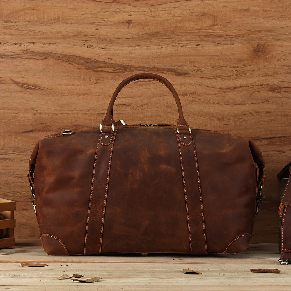 Additional product view of The Trailhead Tan Leather Weekender