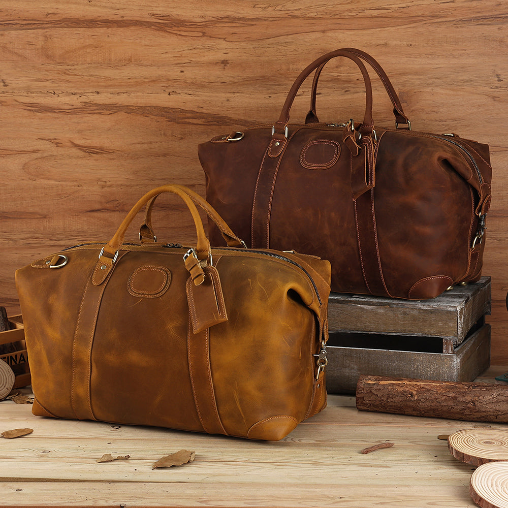 Additional product view of The Trailhead Tan Leather Weekender