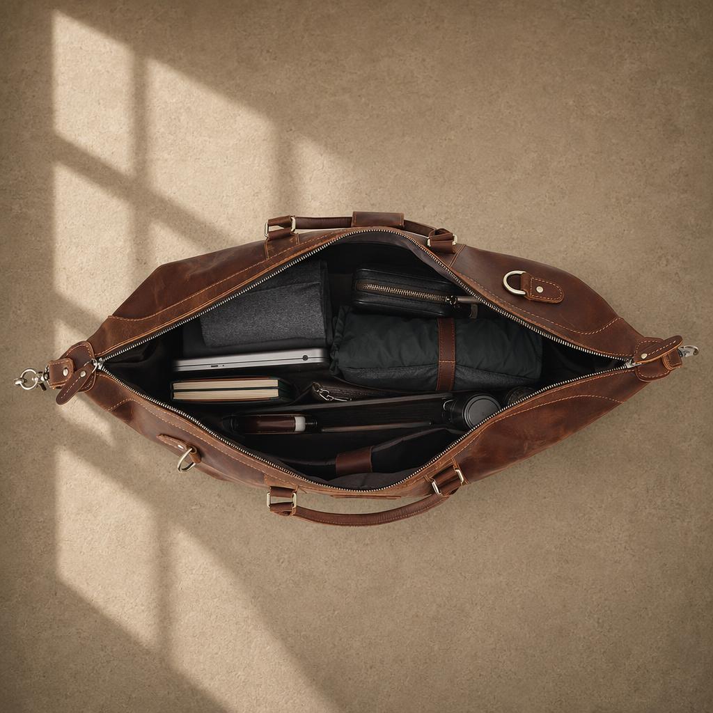 The Pioneer Leather Weekender Duffle