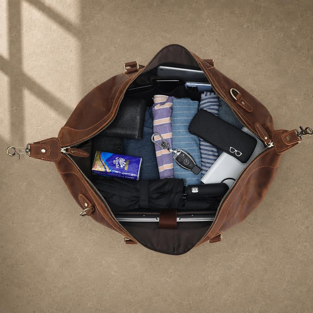 The Pioneer Leather Weekender Duffle