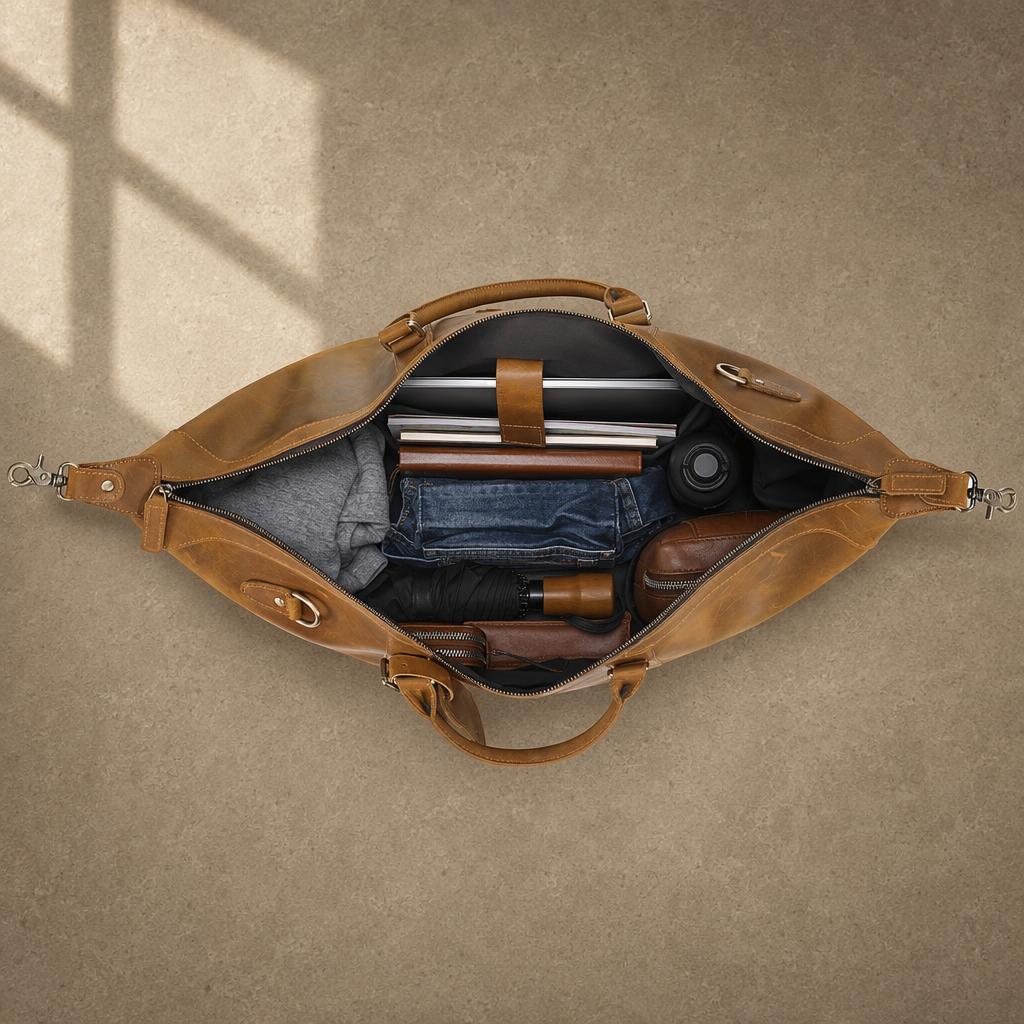 The Pioneer Leather Weekender Duffle