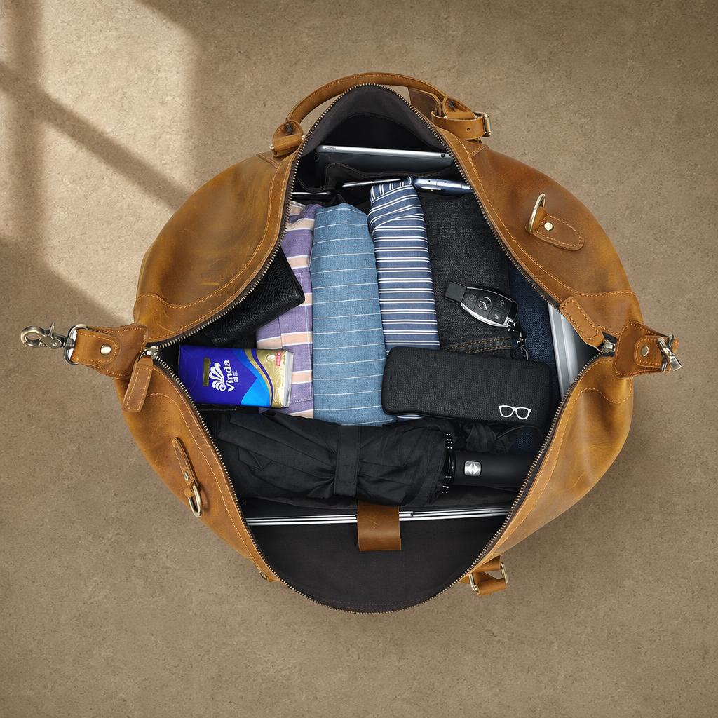 The Pioneer Leather Weekender Duffle