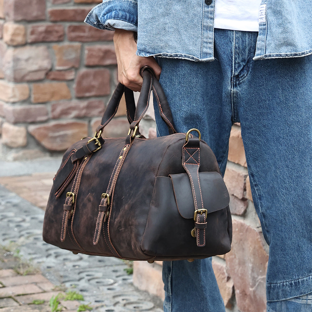 Additional product view of The Relay Slim Leather Weekender