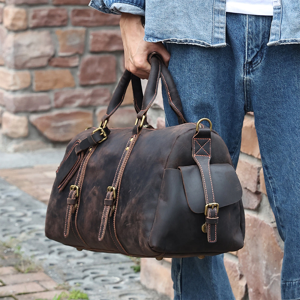 Additional product view of The Relay Slim Leather Weekender