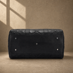 The Harbor Black Leather Holdall Bag