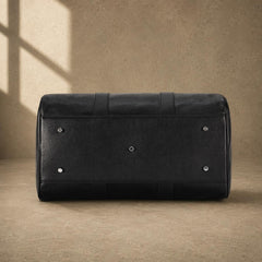 The Harbor Black Leather Holdall Bag