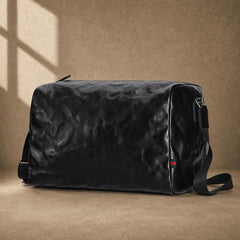 The Metro Black Leather Shoulder Bag