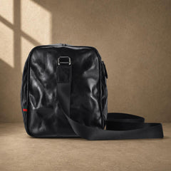 The Metro Black Leather Shoulder Bag