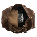 Front product view of The Workshop Structured Leather Duffle