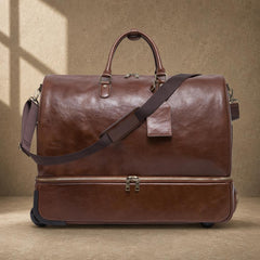 The Voyager Brown Rolling Duffle Bag