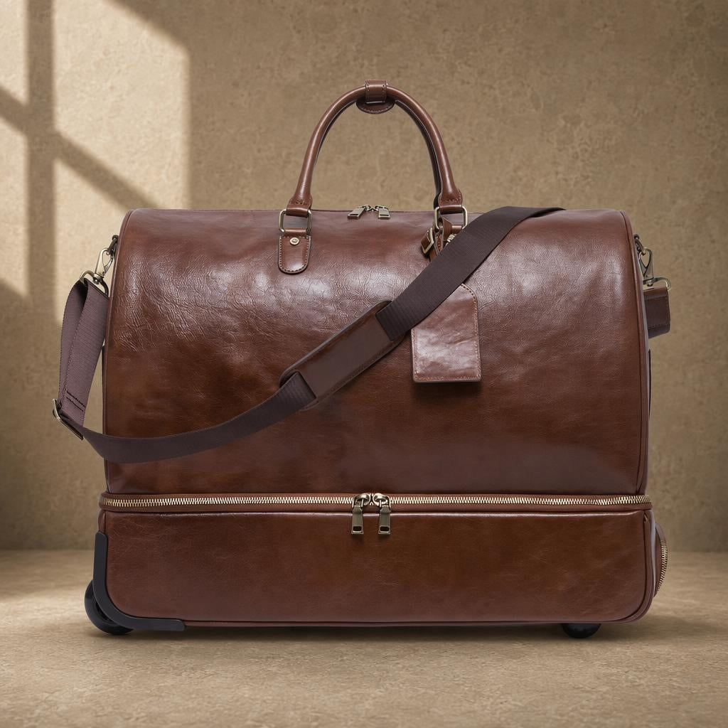 The Voyager Brown Rolling Duffle Bag