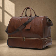 The Voyager Brown Rolling Duffle Bag